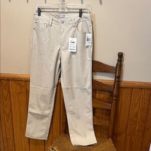 Kensie Straight Leg Vegan Leather Trousers